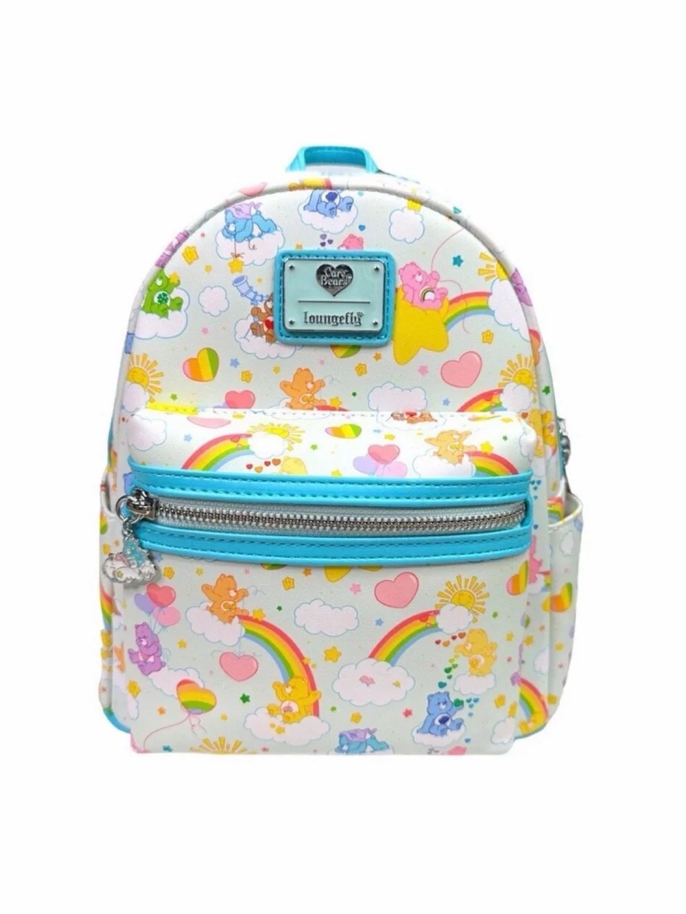 Loungefly x Care Bears 40th Anniversary Rainbow Mini Backpack 9” x 10.5” x 4.5”
